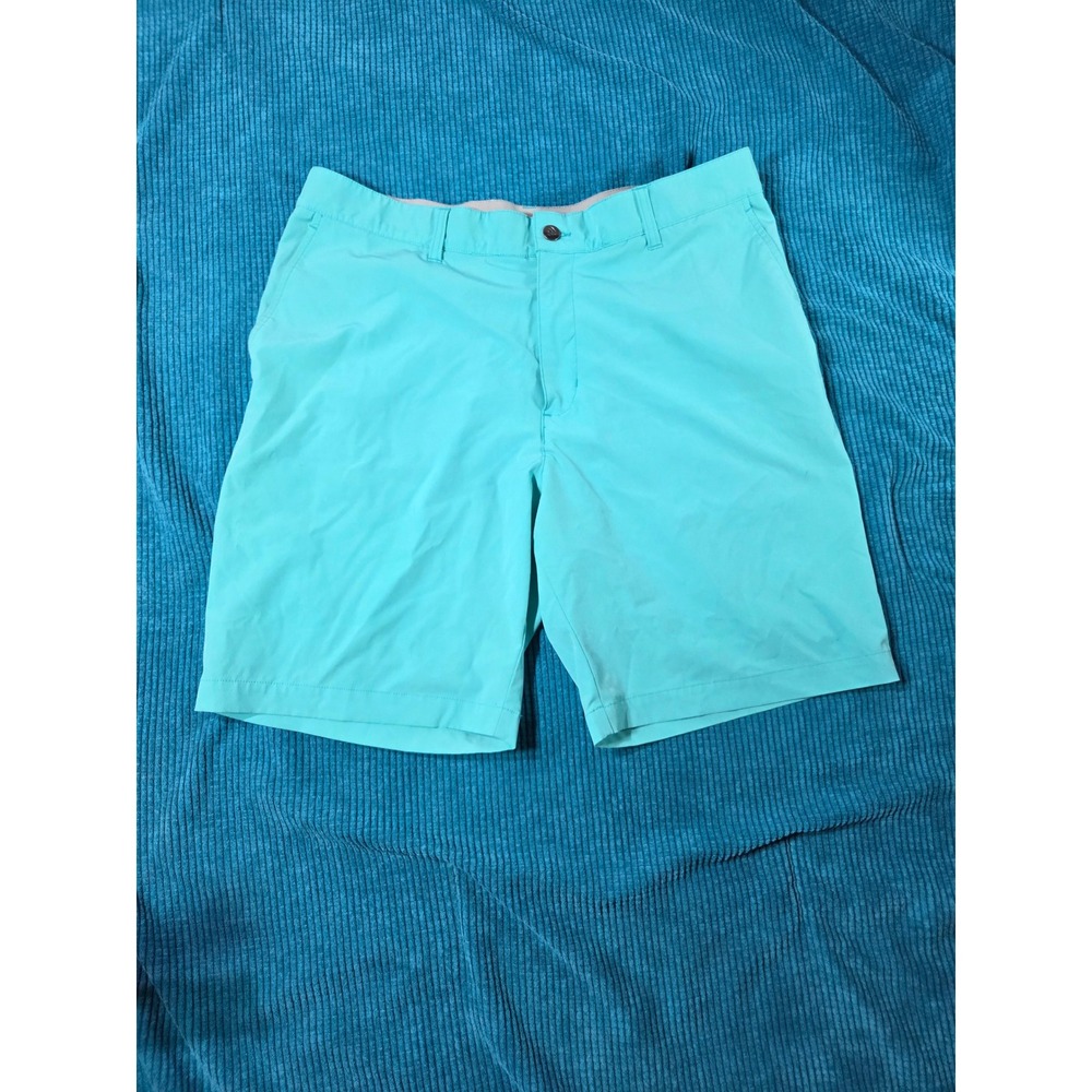 Adidas Golf Shorts Mens 36 Turquoise Blue Ultimate365 Stretch Flat Front
